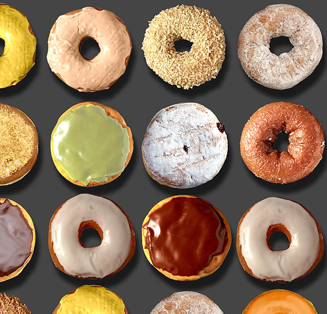 Sie haben in den sozialen Medien weltweit von den außergewöhnlichen Donut-Porträts von Candice CMC gelesen, und wir sind begeistert und stolz, ihre Arbeit zu vertreten.  
Ich habe in diese Auflistung ein Bild aus dem weltweiten Social Media Buzz