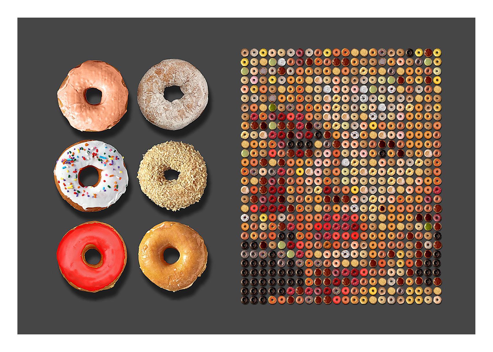 You have read about the extraordinary donut portraits by Candice CMC on social media world-wide and we are excited and proud to represent her work.

Now, for the first time, we are pleased to offer a work of art by Candice CMC at this special price.