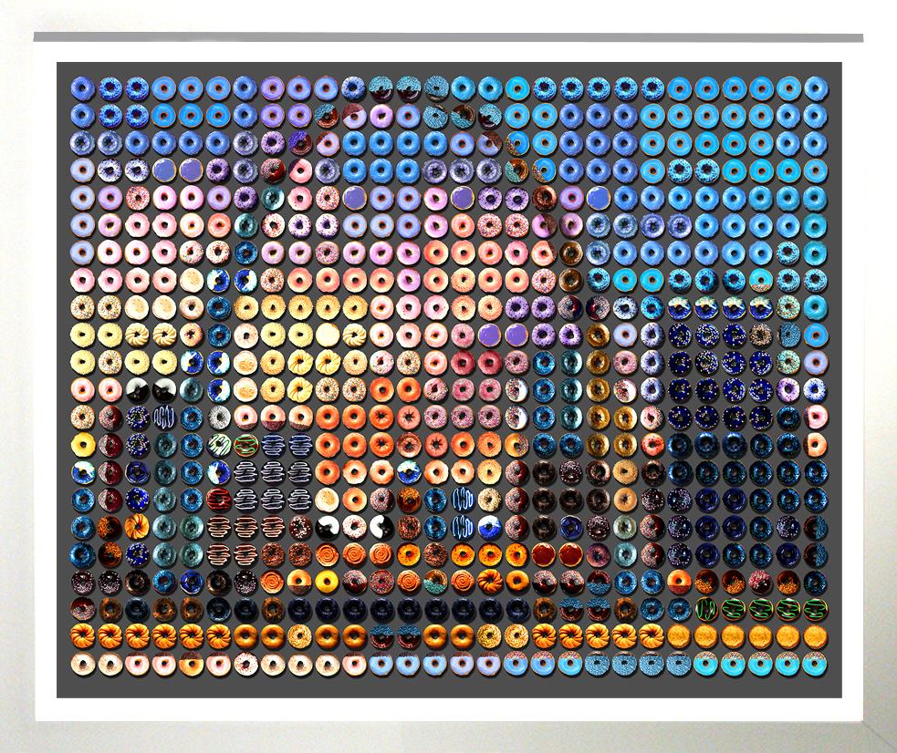 "St. Louis Sunset Donuts" photographic arrangement of Donuts on Rag paper