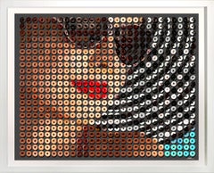 "Sunshine Donuts" Arreglo fotográfico único de Donuts sobre papel de trapo