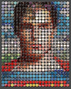 "Superman Donuts turning into Wonder Woman Donuts" Sci Fi Lenticular portrait