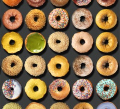 "Van Gogh Donuts" 46x38" One of a kind photographic arrangement on rag paper
