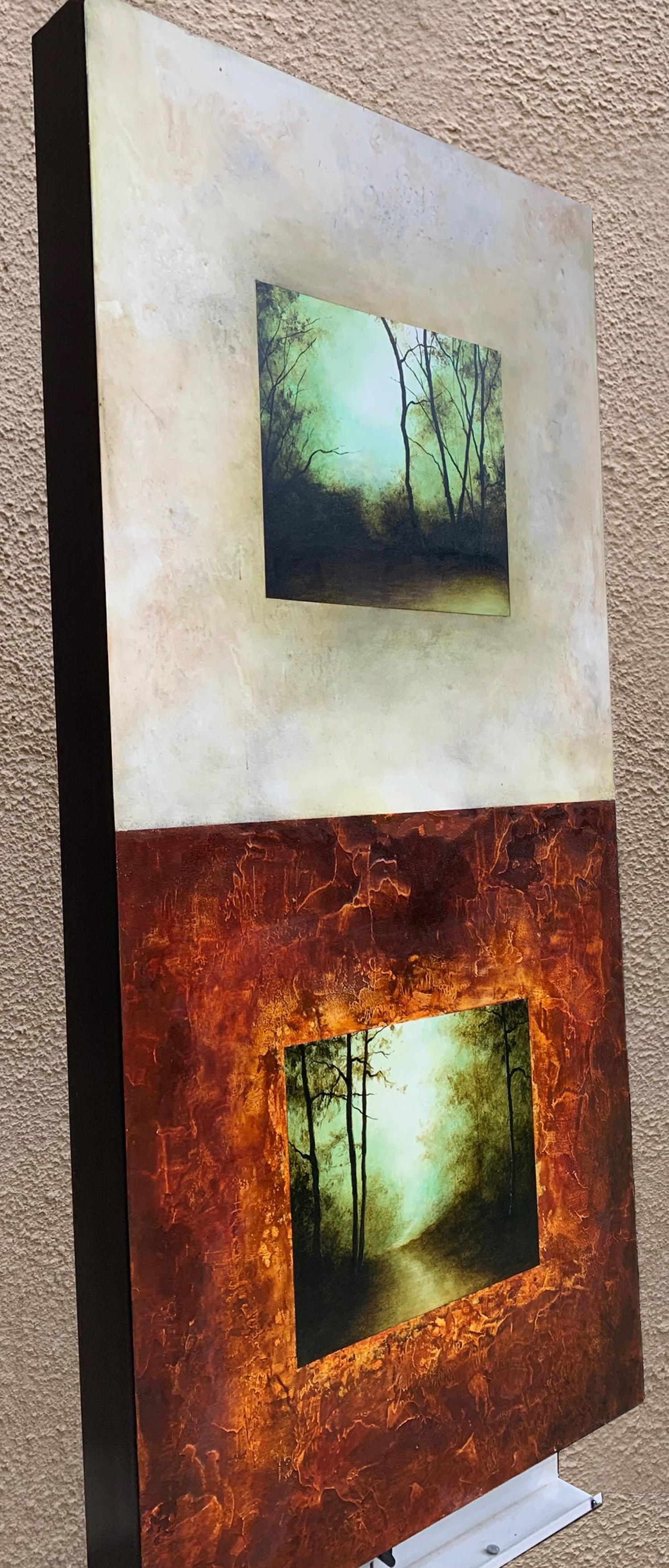 Meditazioni nella foresta, dipinto originale - Painting di Candice Eisenfeld