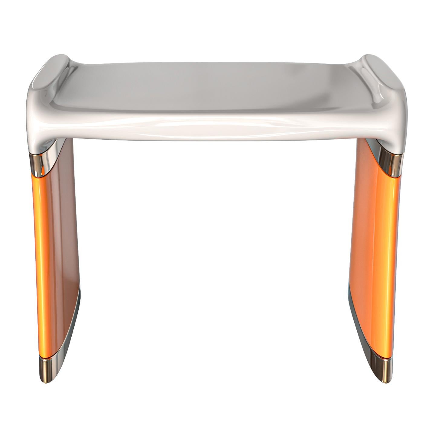 Bronze Table d'appoint Candice avec détails en acier inoxydable et bronze, faite à la main, Istanbul en vente