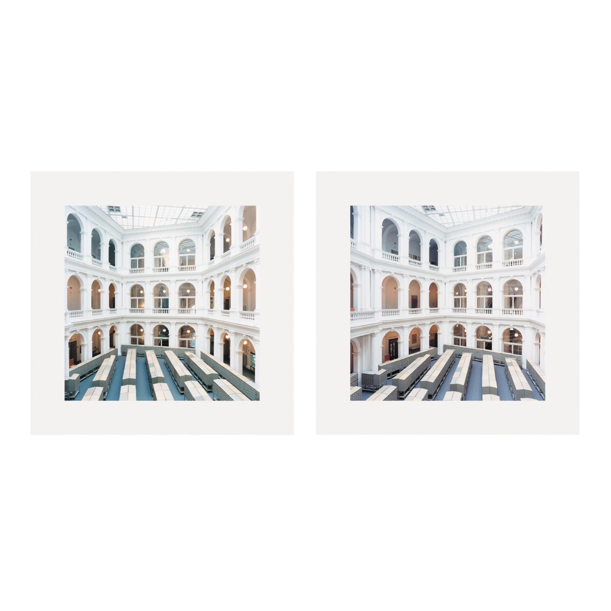 Candida Hofer Abstract Photograph - Candida Höfer, University Library Hamburg A - Set of 2 Photographs 