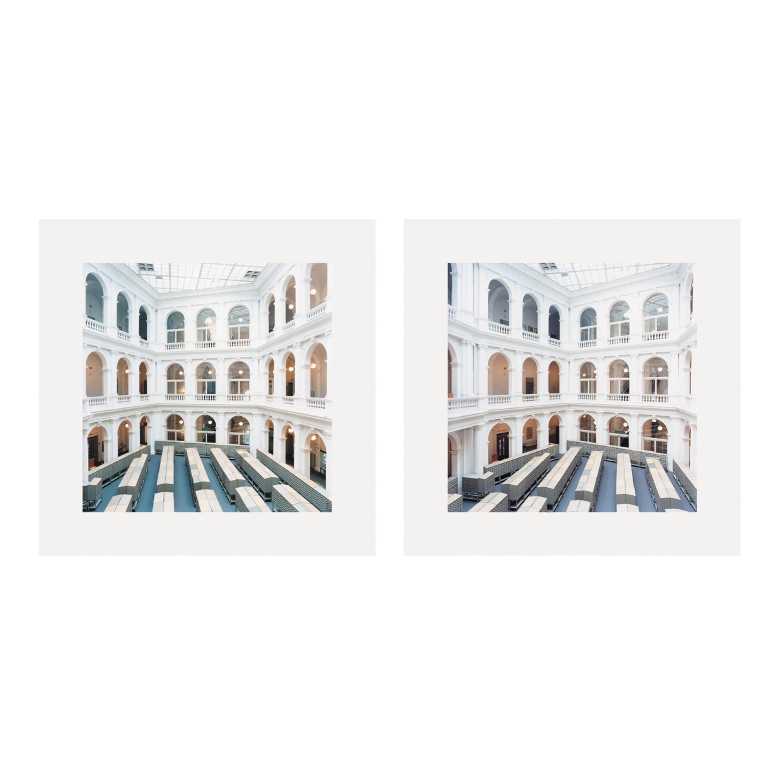 Candida Hofer Abstract Photograph - Candida Höfer, University Library Hamburg A - Set of 2 Photographs, Signed
