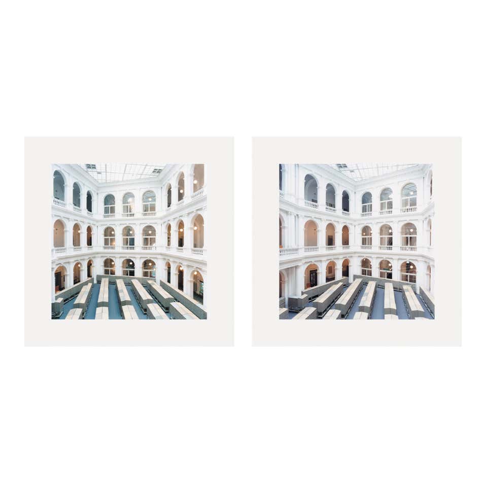 Candida Höfer, University Library Hamburg A - Set of 2 Photographs, Signed