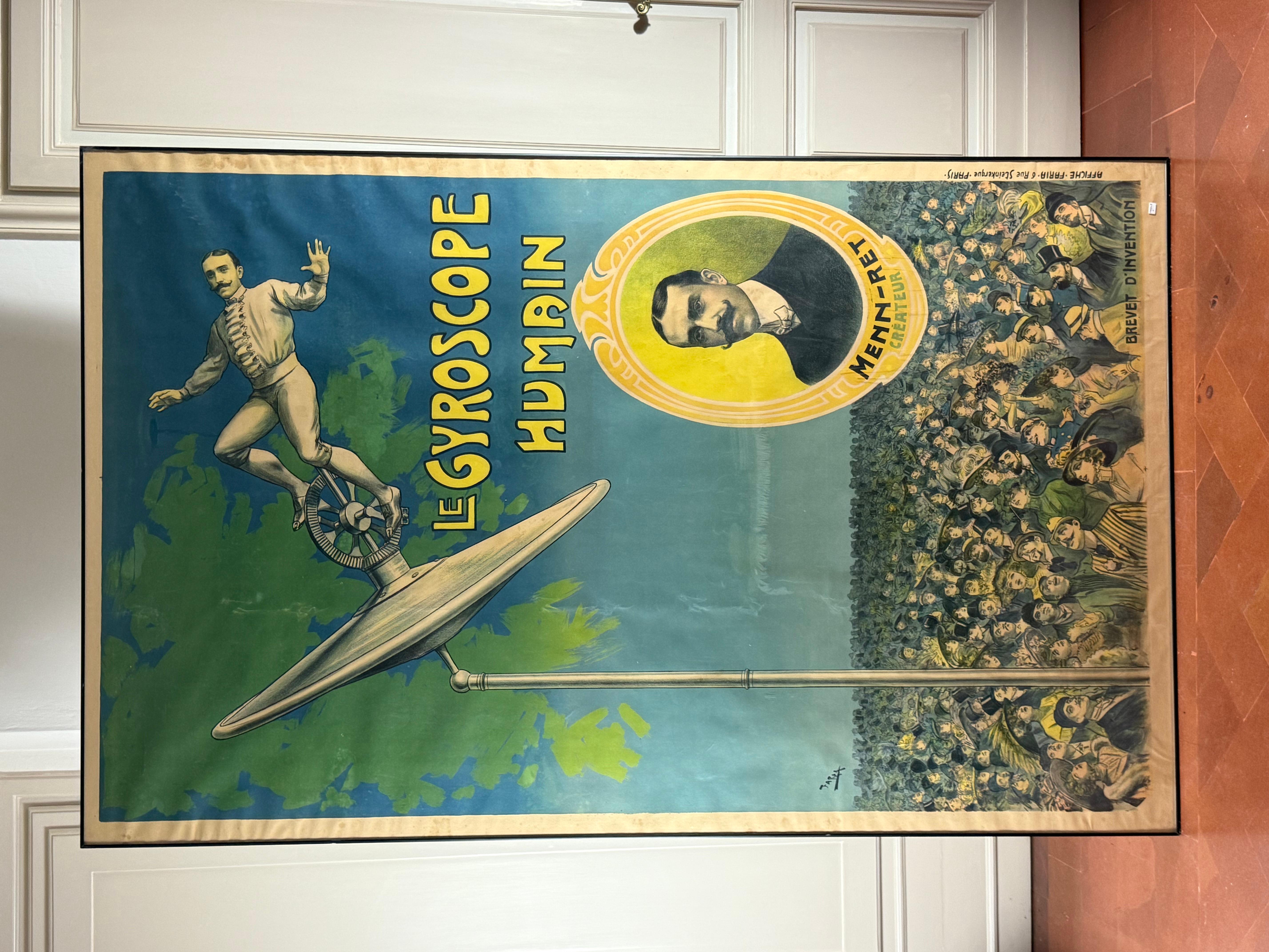 Candido Aragonez de Faria (1849-1911), Le Gyroscope Humain, Original affiche, c. 1910

Affiche Faria, Francia c. 1910

Affiche, litografía policroma

A 216 cm × 136 cm

La litografía aparece enmarcada en las fotos, pero se enviará y venderá sin el