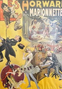 Großes französisches Theaterplakat für Les Howard und leures Marionetten