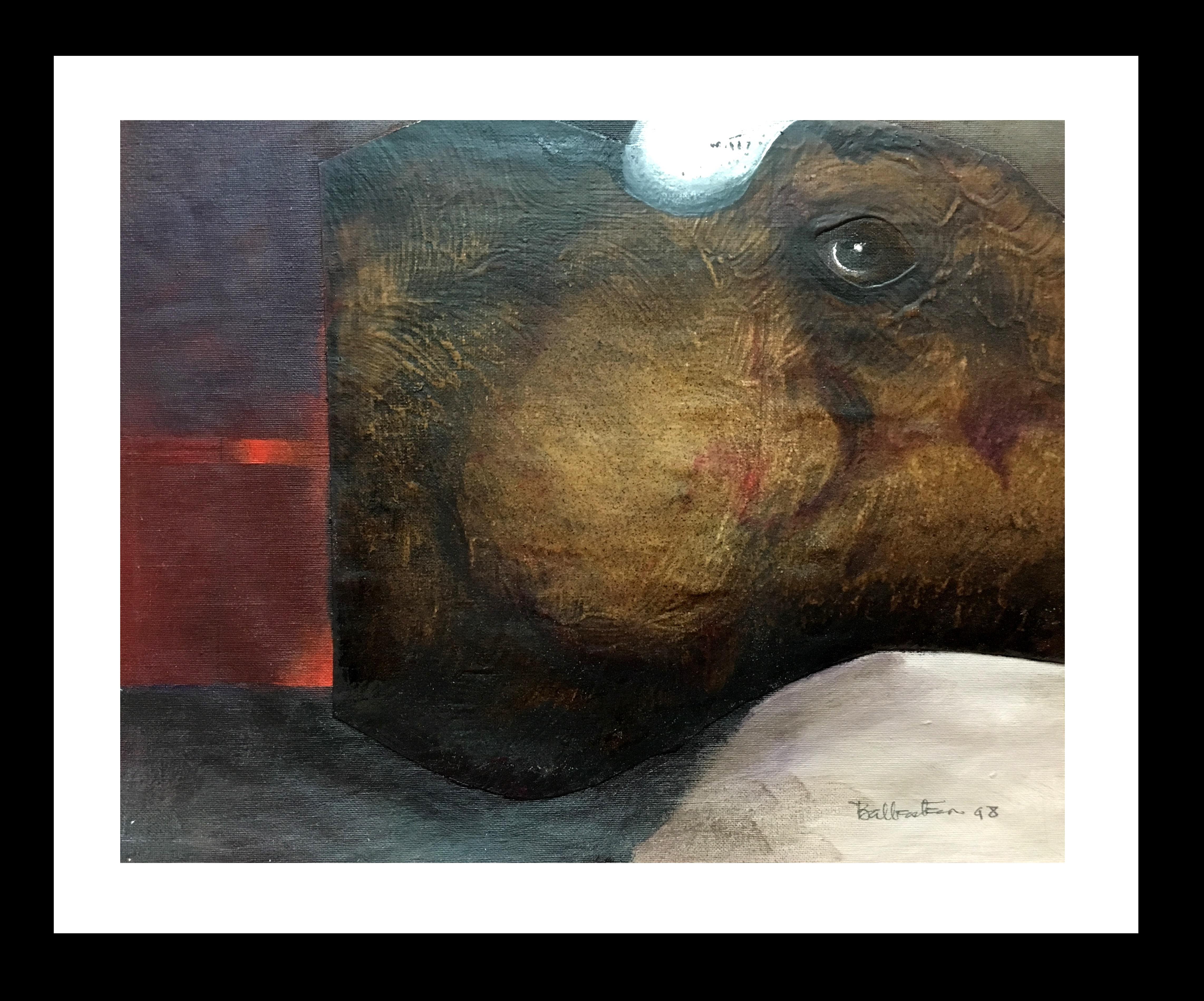 Candido Ballester Abstract Painting – C. Ballester Sueño Original  Mixed-Media-Papiergemälde des Surrealismus