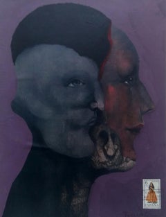 Candido Ballester Personale pintura surrealista original en técnica mixta