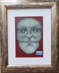 Candido Ballester  Personale original surrealist mixed media painting