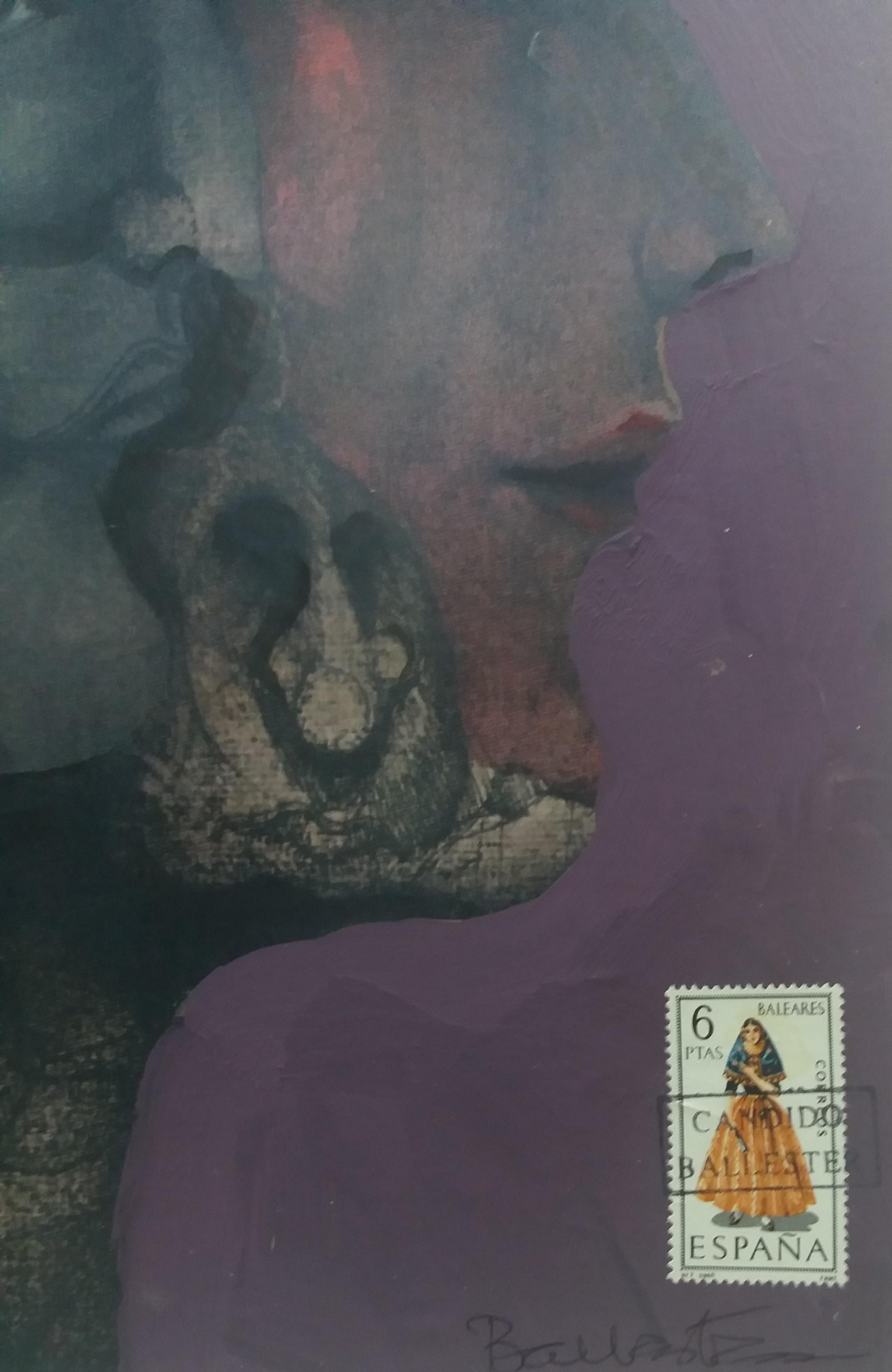 Candido Ballester  Personales surrealistisches Mixed-Media-Gemälde im Angebot 2