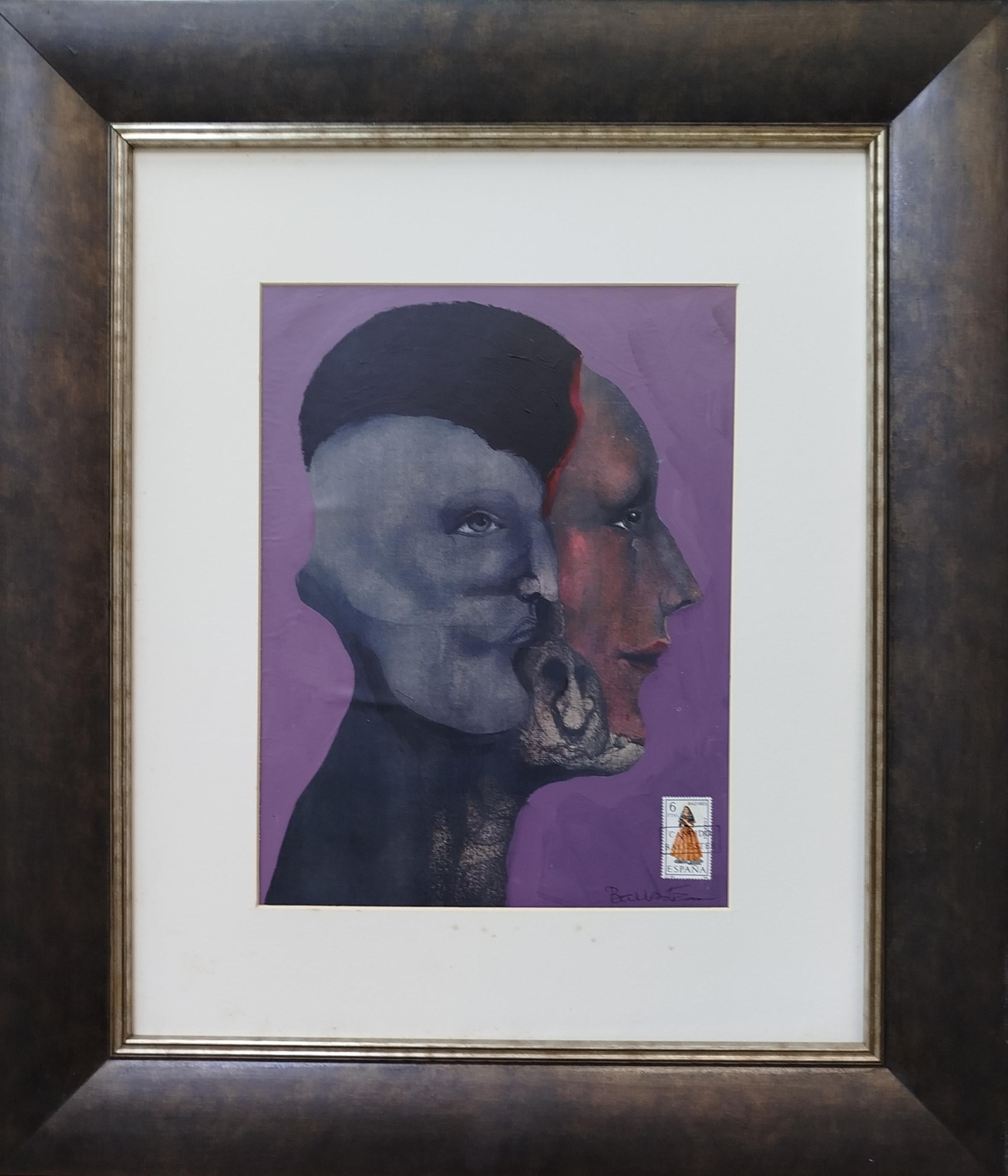 Personale original contemporary mixed media painting.

Cándido Ballester is a contemporary Mallorcan painter who was born in 1926. As a child he had to emigrate to Argentina. In the 60's he began his career as a painter and as early as 1978 he