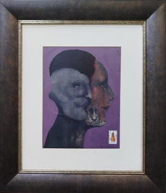 Candido Ballester  Personale dipinto originale surrealista a tecnica mista