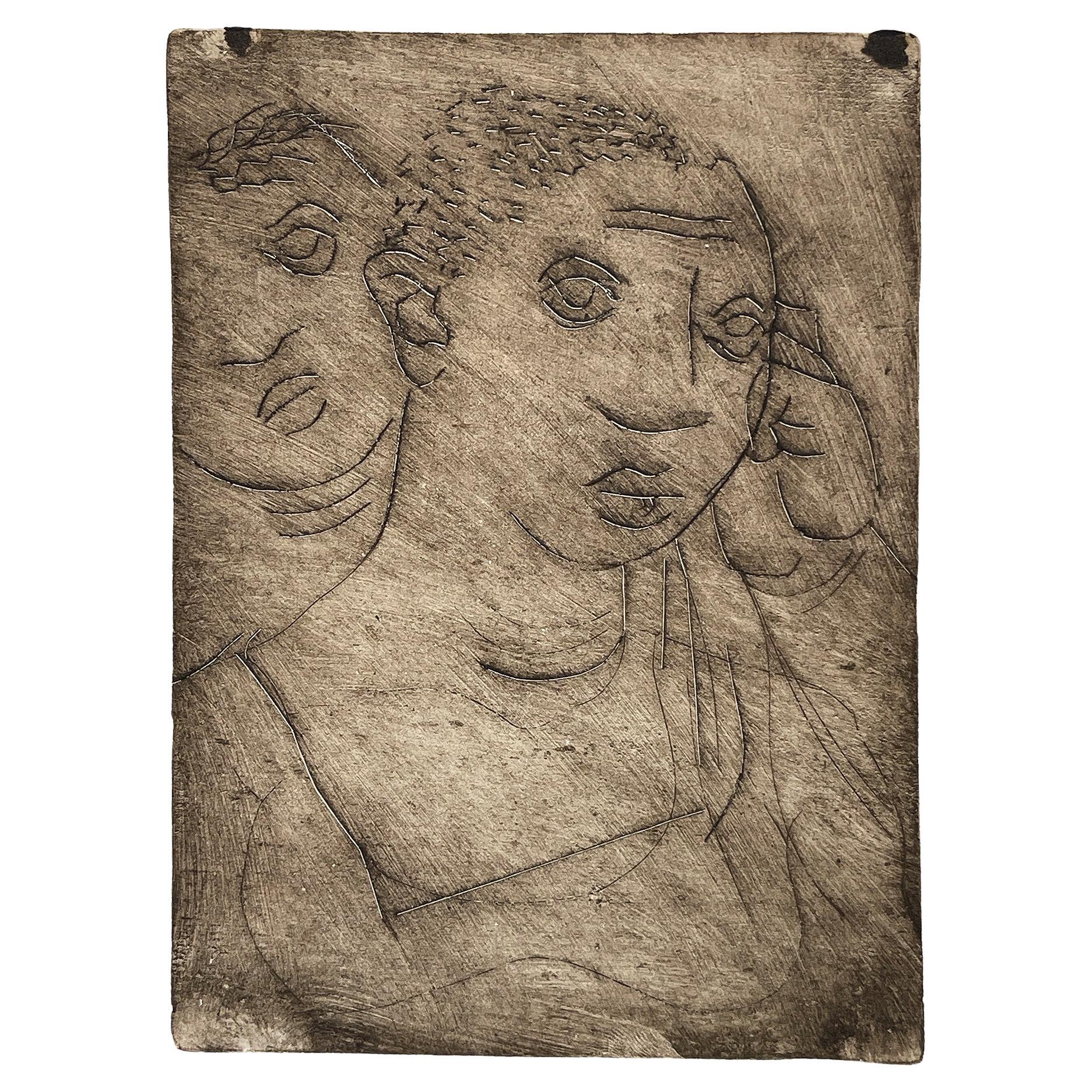 Candido Portinari, Original Drypoint 1940's - Three Mulatto Women For Sale