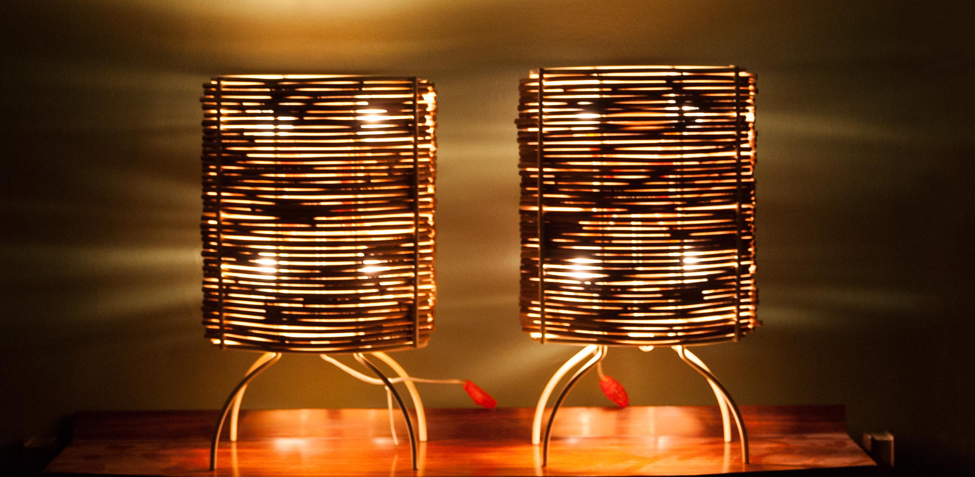 Candle “Bambu” Table Lamp Campana Brothers by Fontana Arte, 2000 3
