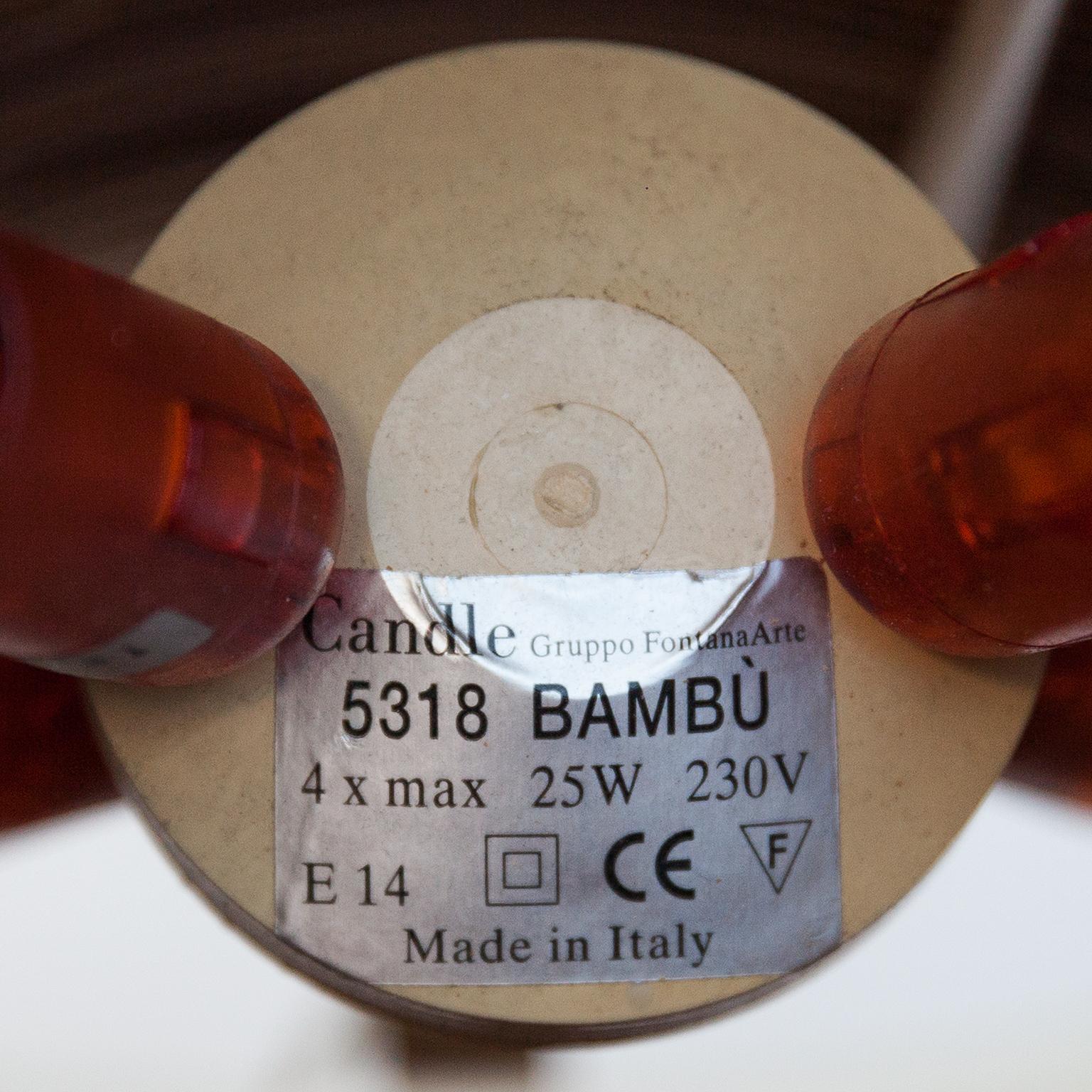 Candle “Bambu” Table Lamp Campana Brothers by Fontana Arte, 2000 1
