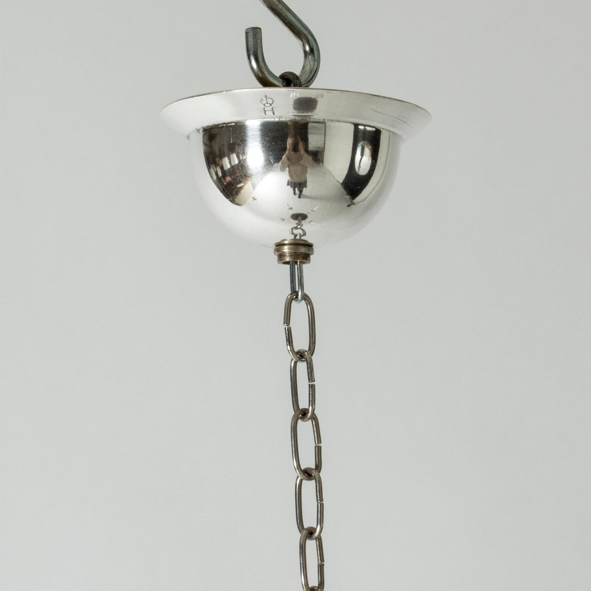 Early 20th Century Candle Chandelier by Elis Bergh for C. G. Hallberg, Sweden, 1920s For Sale