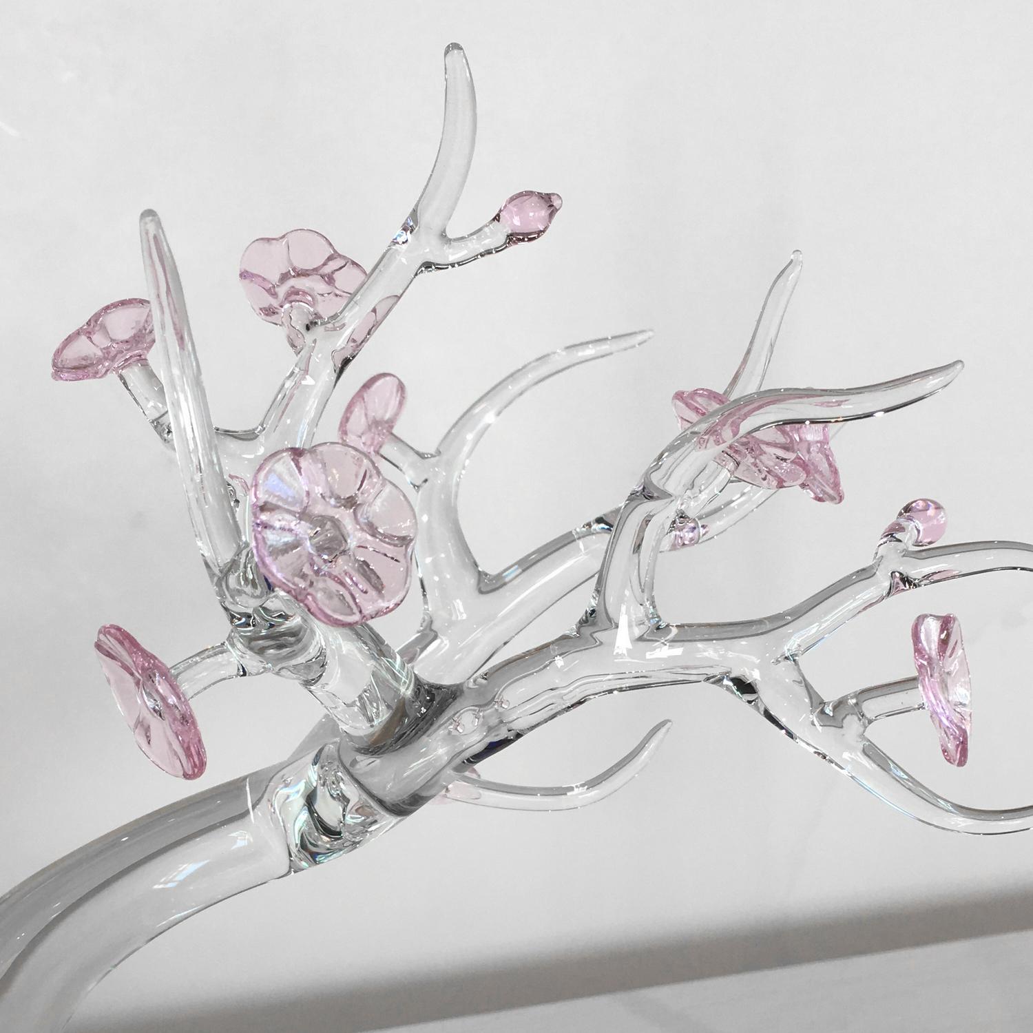 Modern Candle Glass Sculpture, Designed by Simone Crestani, Made in Italy For Sale