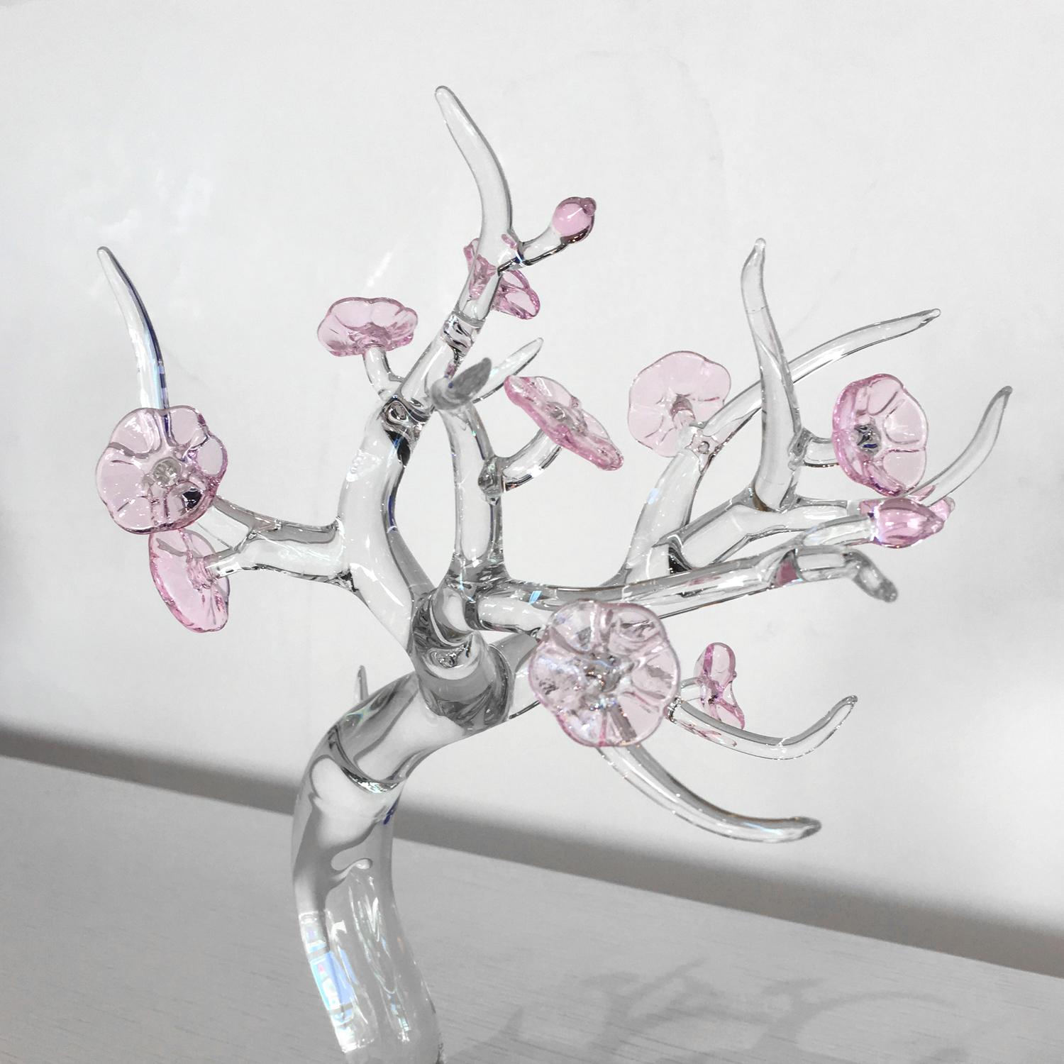 Italian Candle Glass Sculpture, Designed by Simone Crestani, Made in Italy For Sale