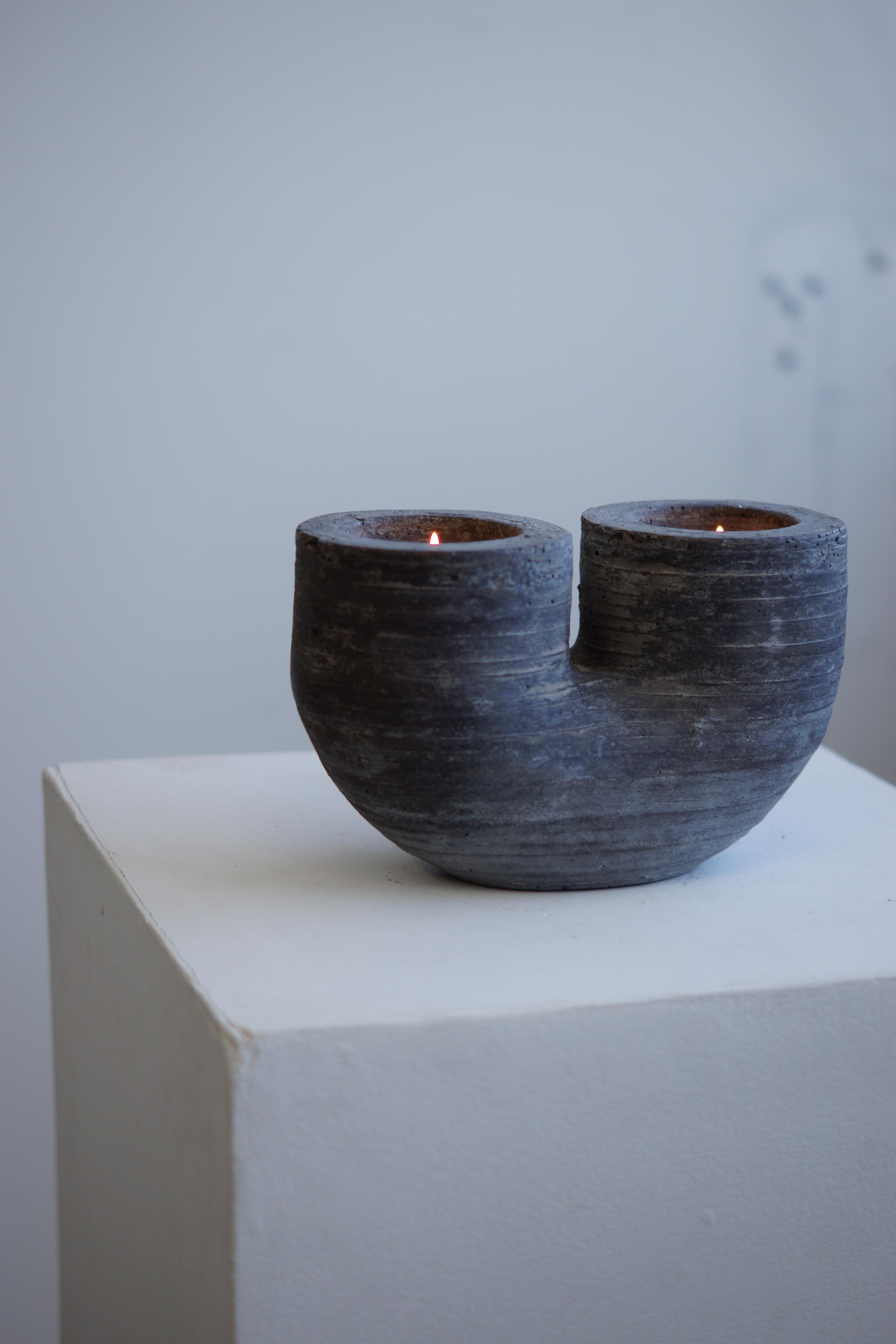 Concrete Candle Holder 003 For Sale