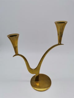 Candle Holder, Brass, Richard Rohac Vienna, Austria