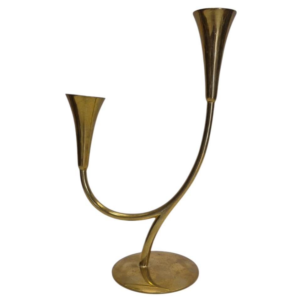 Candle Holder, Brass, Richard Rohac Vienna, Austria