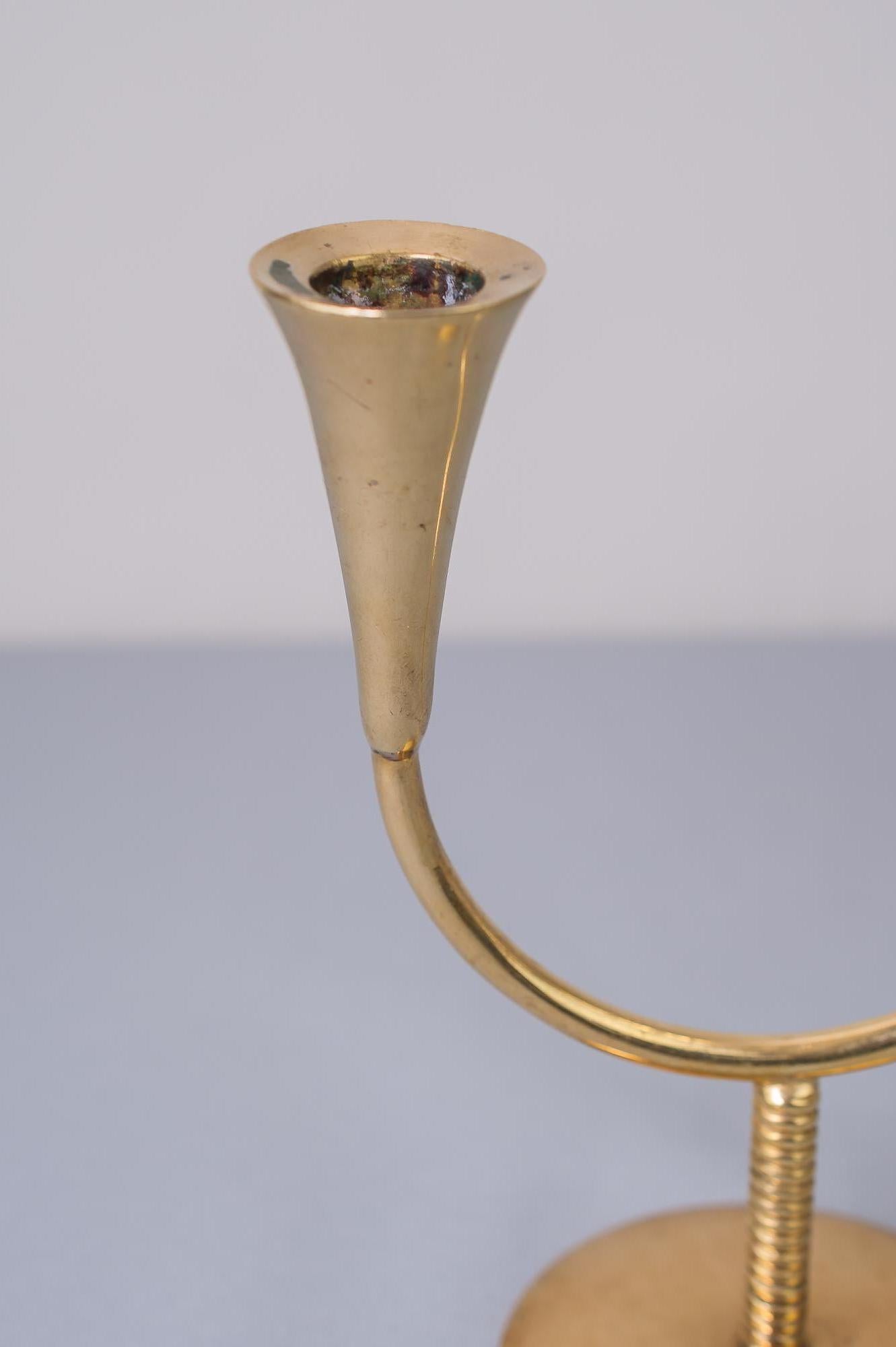 Mid-Century Modern Candle holder by richard rohac ( signed ) For Sale