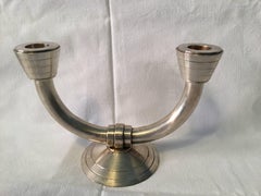 Candle Holder Candelabra by Christofle of France Art Deco style