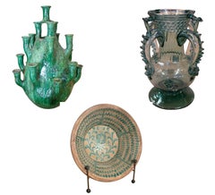 Candle Holder + Candle Holder + Granada "Lebrillo" Earthenware Bowl