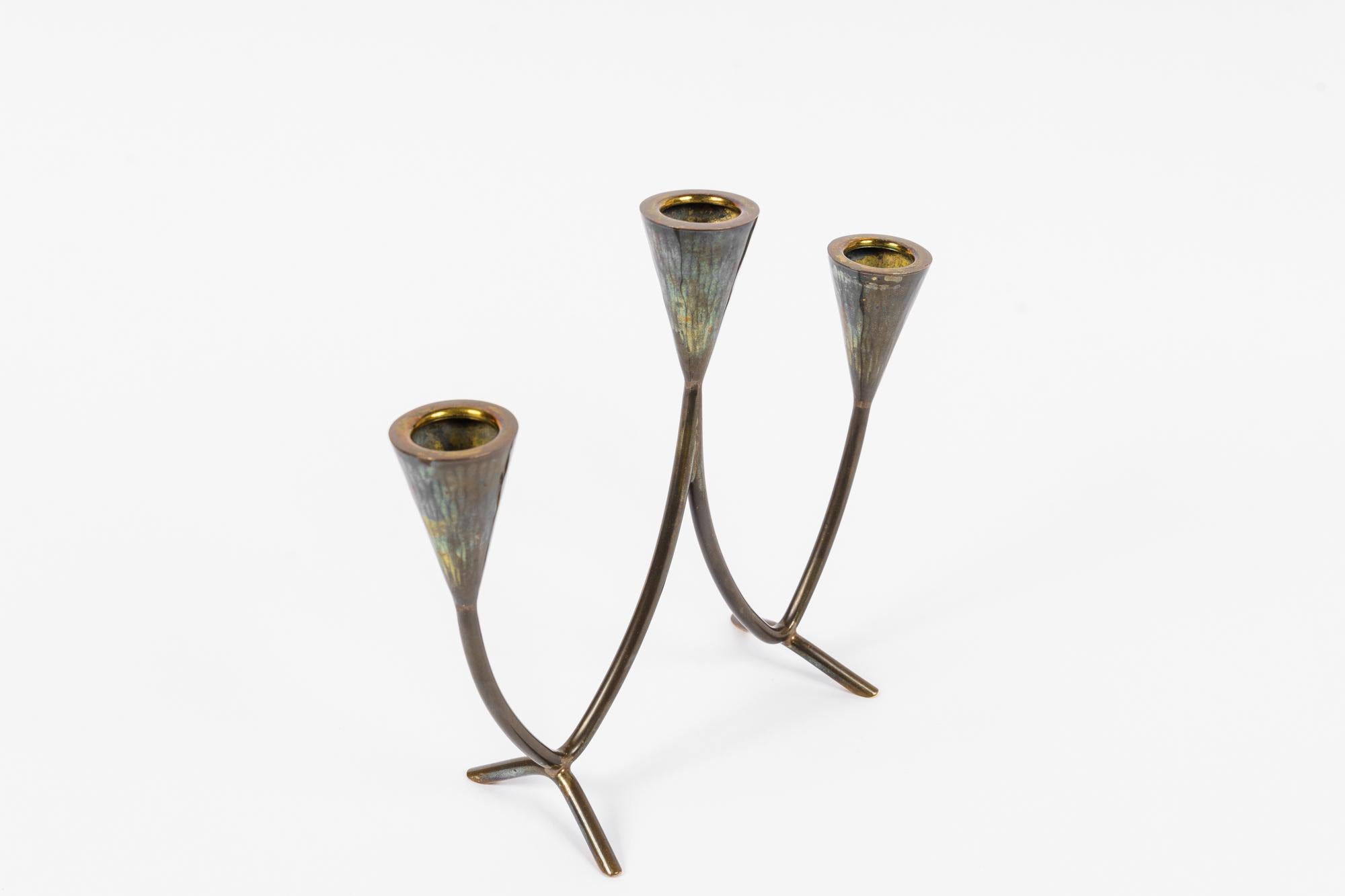 Mid-20th Century Candle Holder for 3 Candles, Vienna, Around 1950s