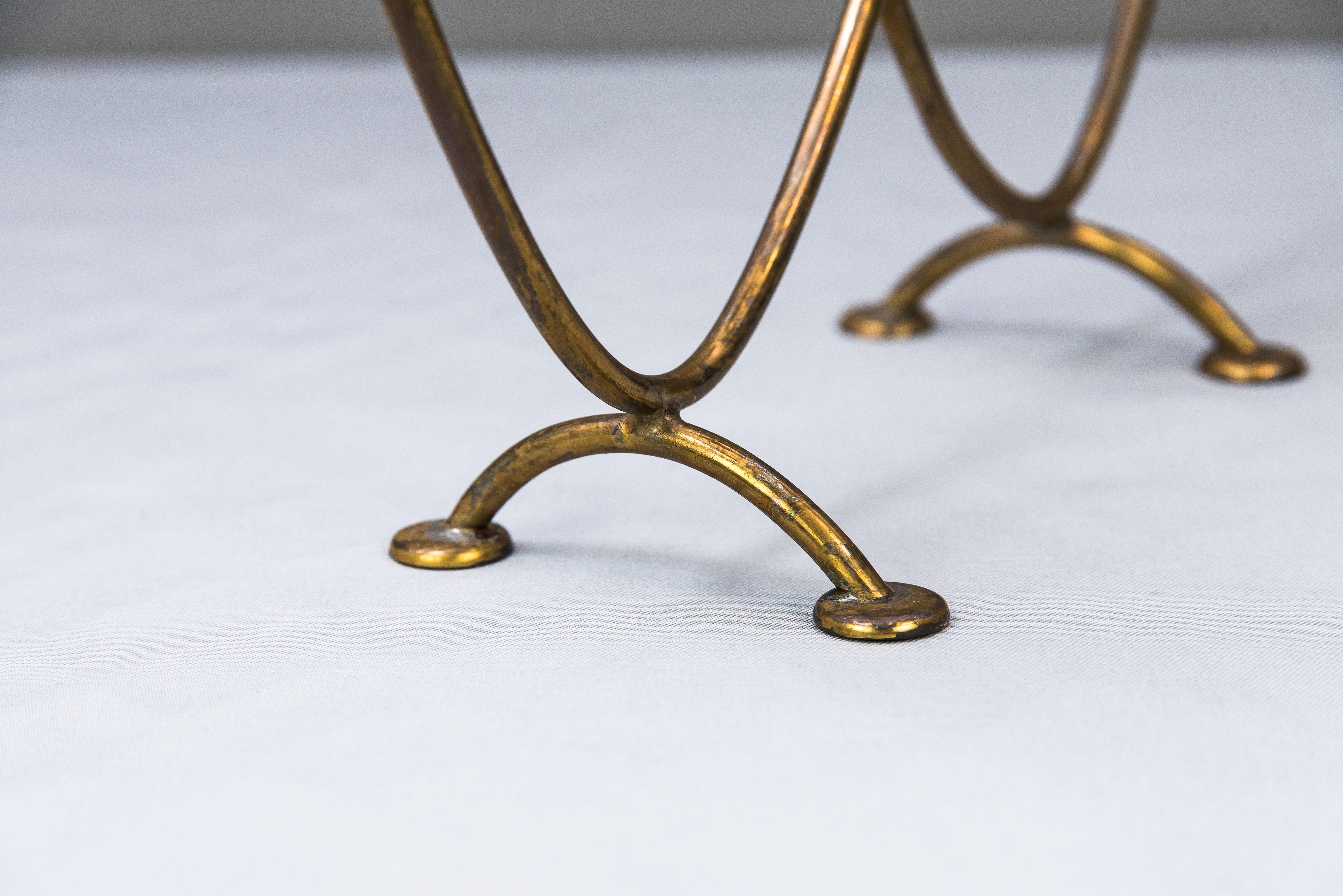 Mid-20th Century Candleholder for 4 Candles Execution in Copper and Brass, circa 1950s For Sale