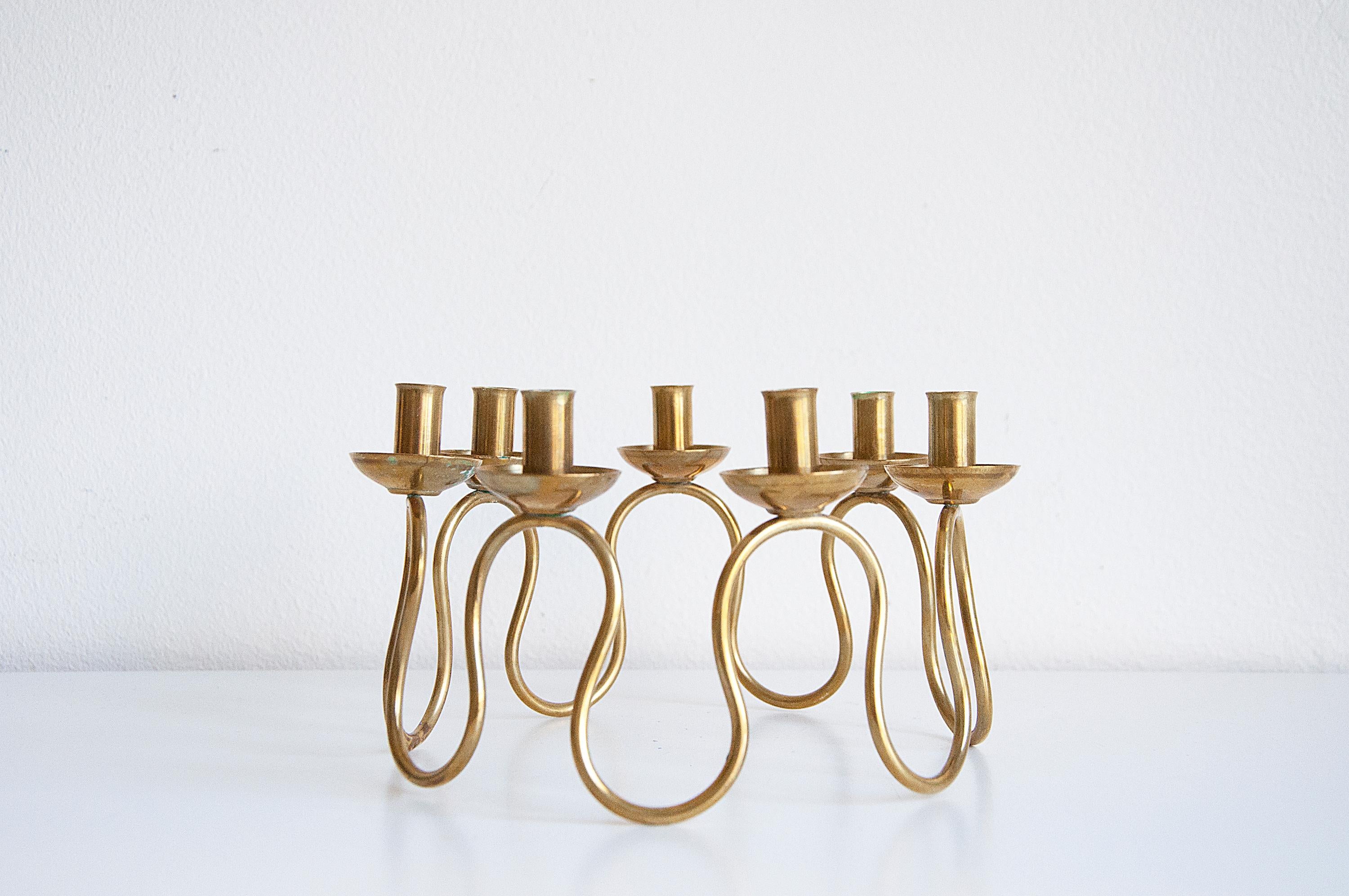 modern brass candle holders