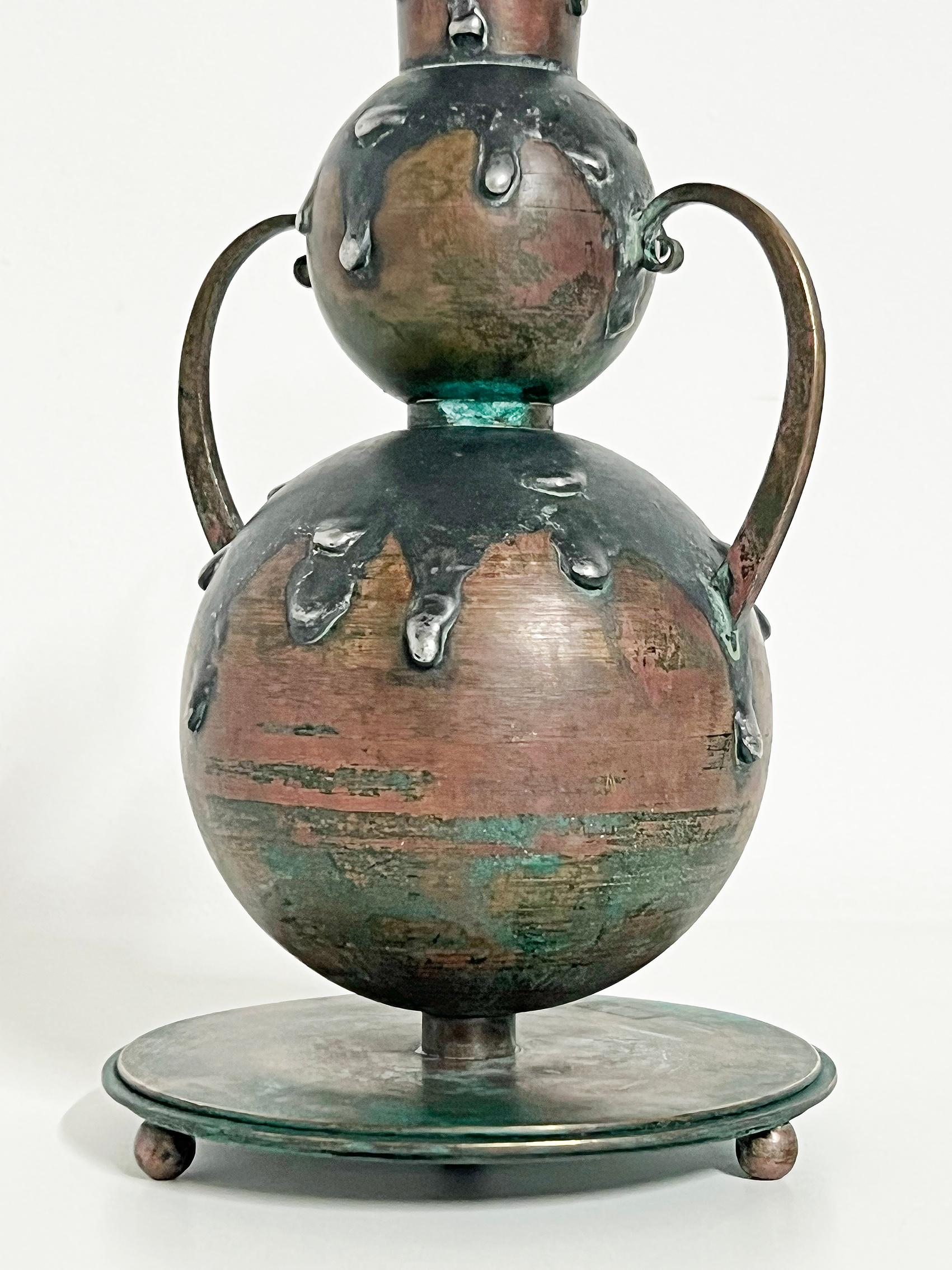 Portacandele in bronzo, G. Åke Göteborg, 1920 ca. in vendita 2