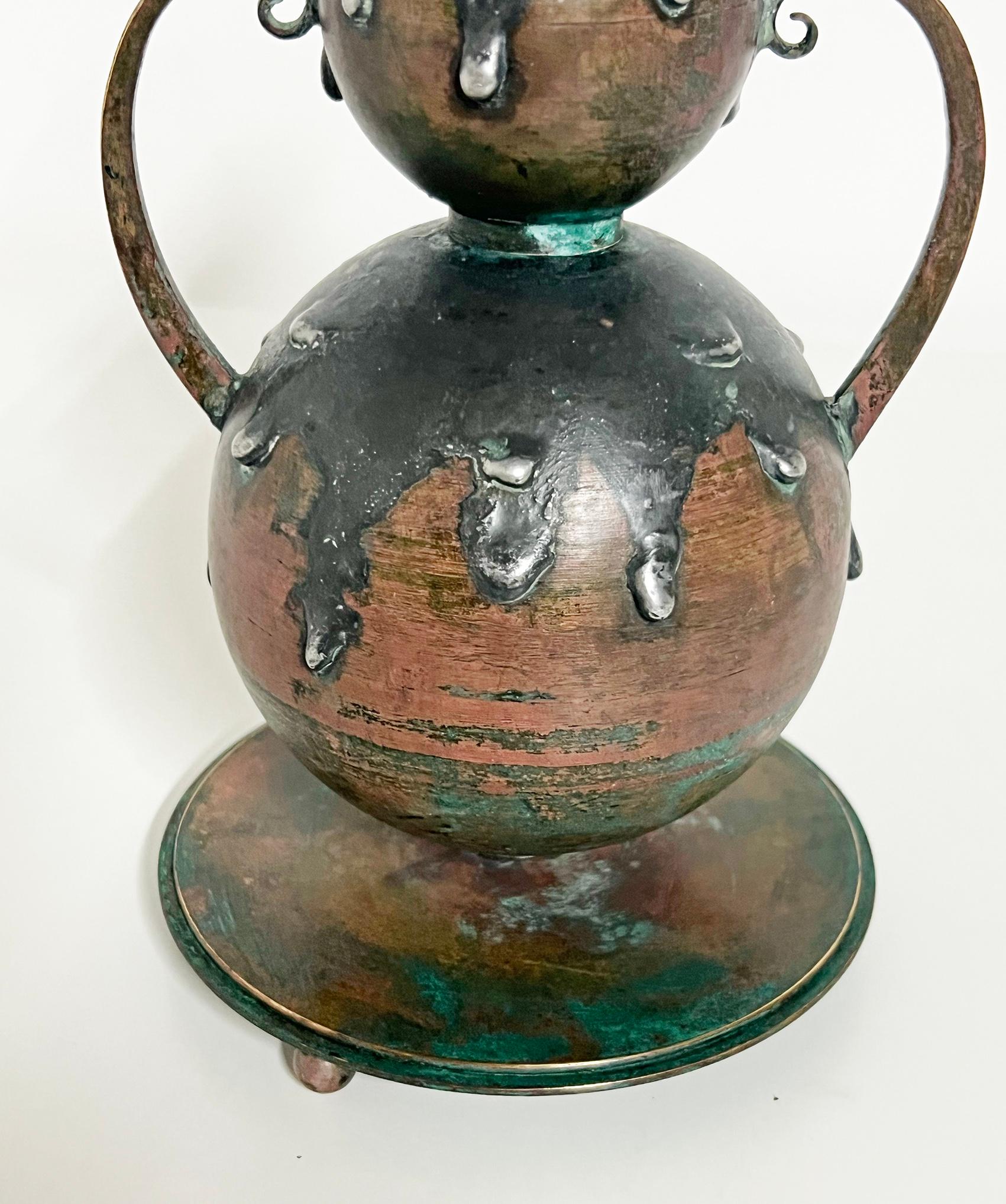 Portacandele in bronzo, G. Åke Göteborg, 1920 ca. in vendita 3