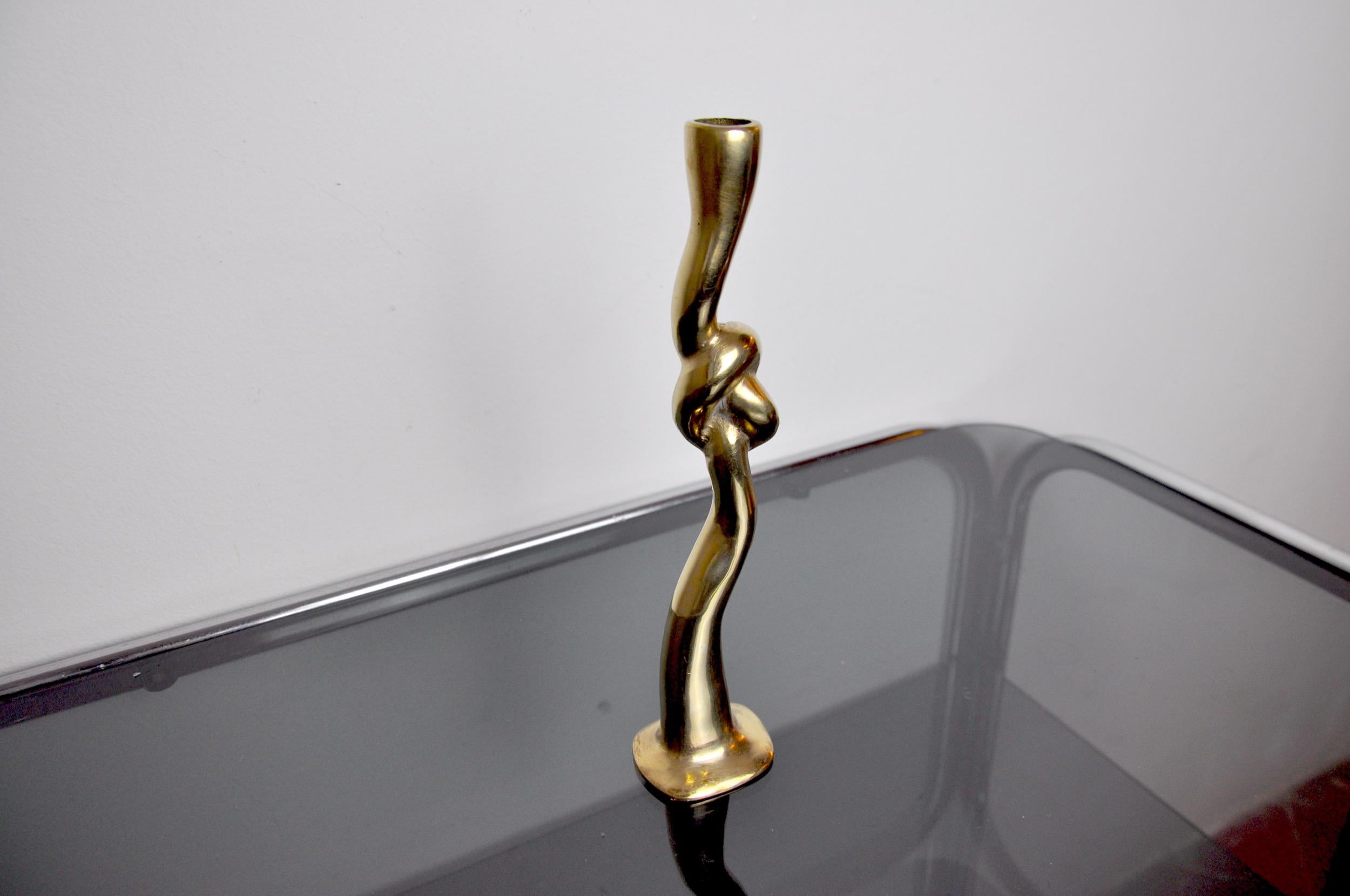 Late 20th Century Candle Holder Knot, Brutalist Design, Italy, 1970 For Sale