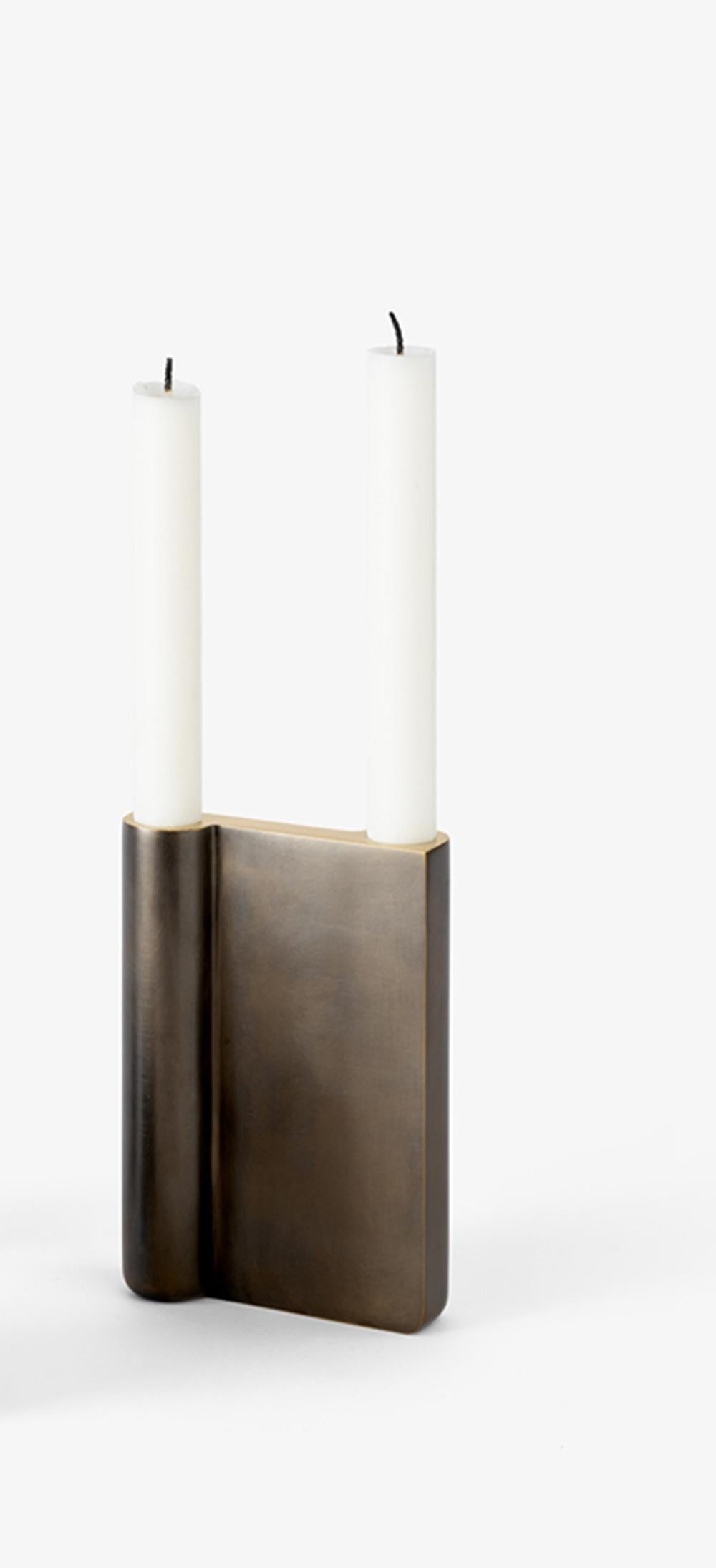 Candle Holder SC41, in Bronzed Brass by Space Copenhagen for &Tradition In New Condition For Sale In Dubai, AE