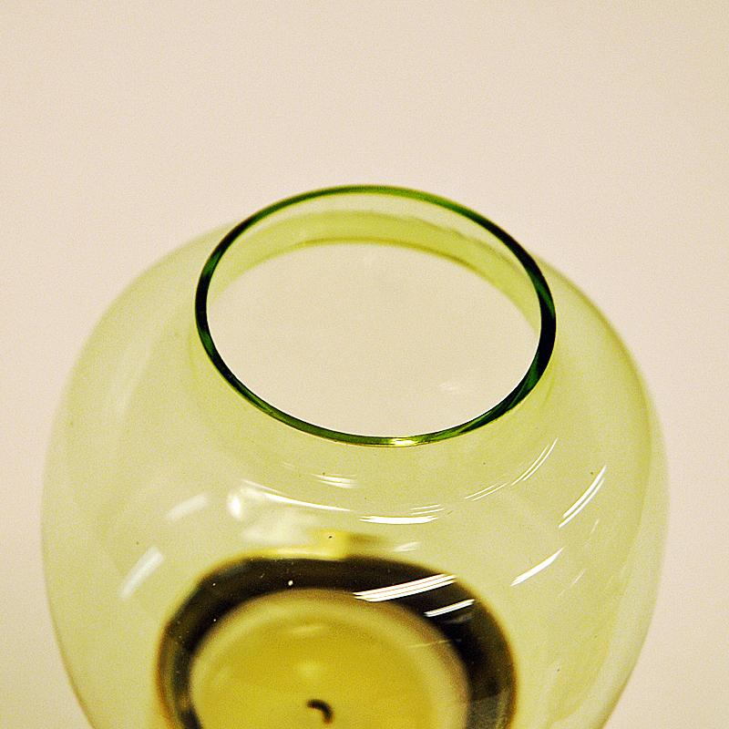 Brass Candleholder Set L67 Clear Lightgreen by Hans-Agne Jacobsson, 1950s, Sweden