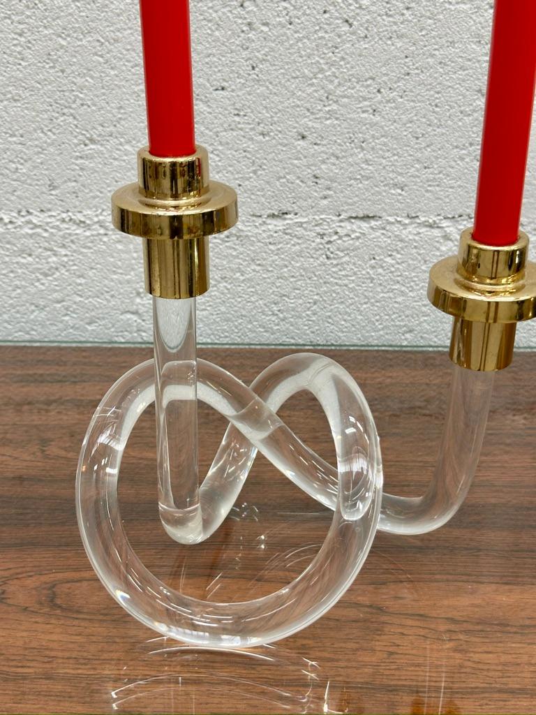Candle holder with twisted base by Dorothy Thorpe, USA, 1960 In Good Condition For Sale In Genève, GE