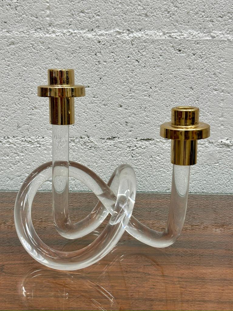Candle holder with twisted base by Dorothy Thorpe, USA, 1960 For Sale 2