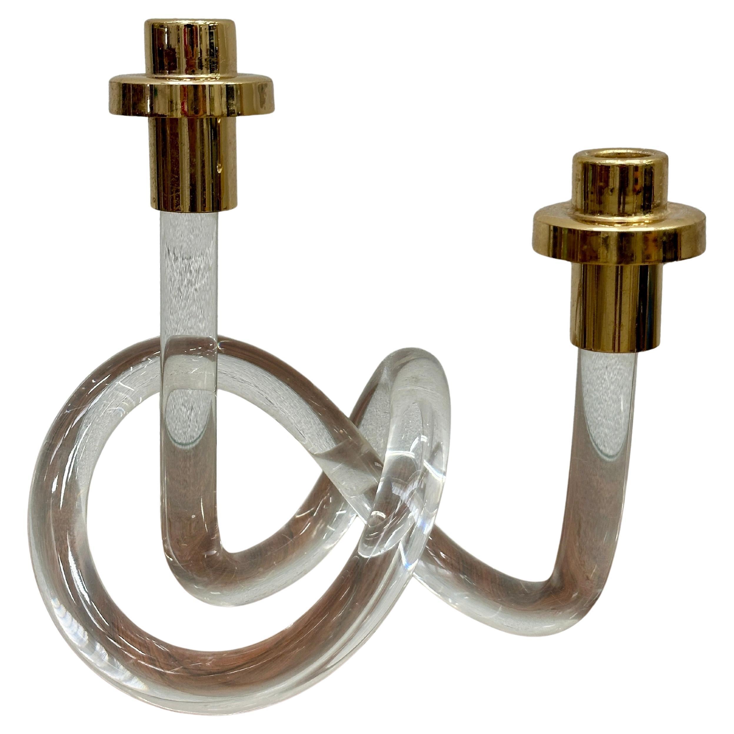 Candle holder with twisted base by Dorothy Thorpe, USA, 1960 For Sale