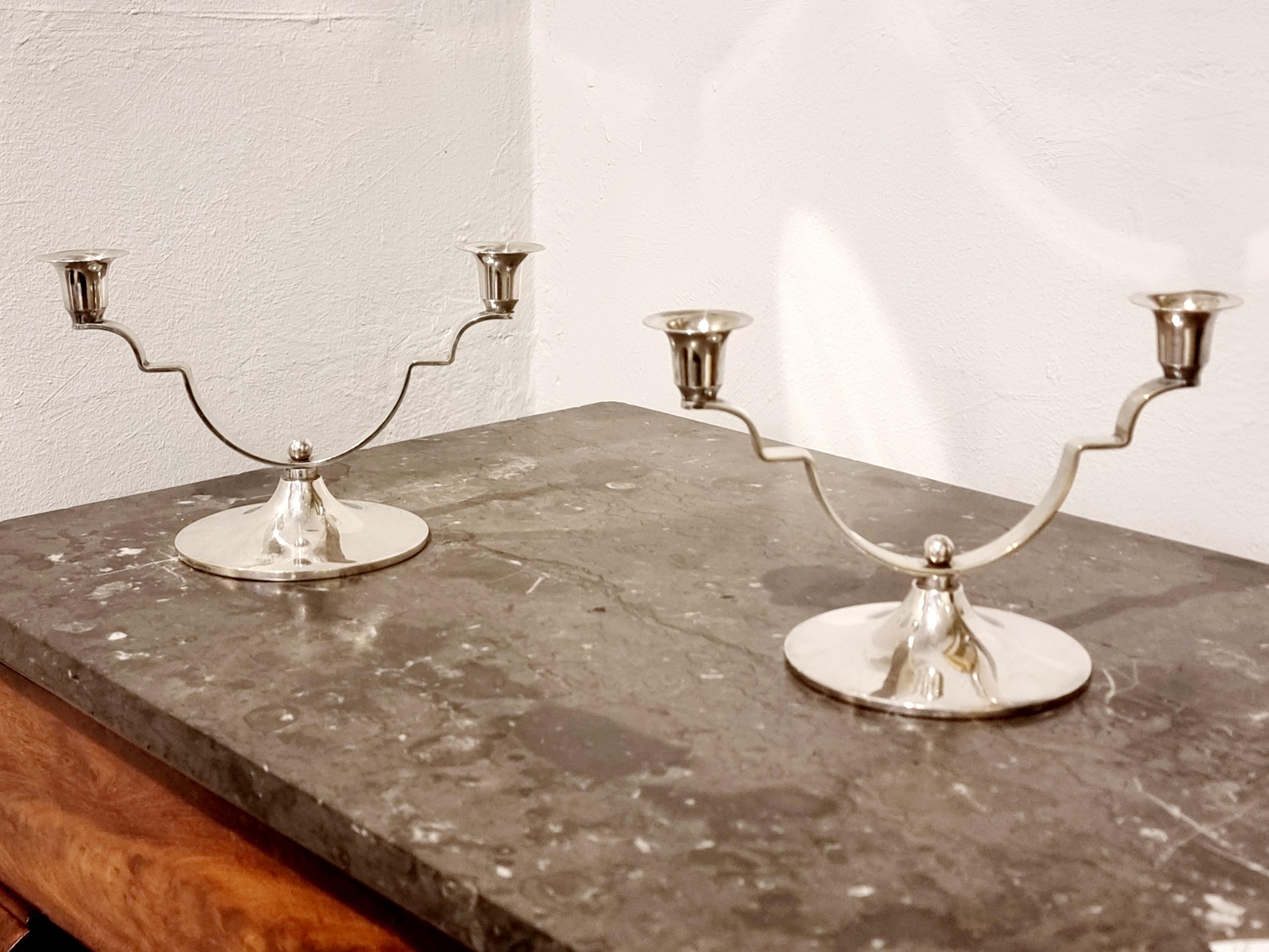 Candle holders by DANA DFA, Denmark, Midcentury / Scandinavian Modern In Good Condition For Sale In Stockholm, SE