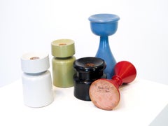 Erik Höglund candleholders for Boda Trä, 1960s, Set of 5