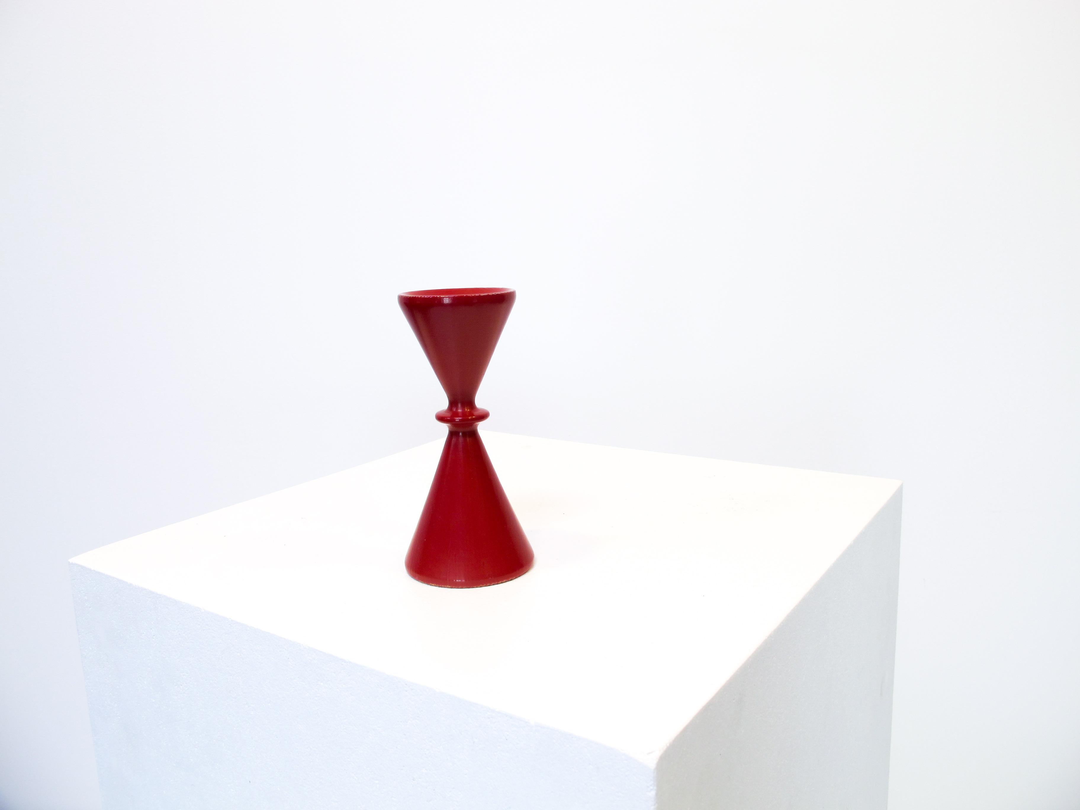 Lacquered Erik Höglund candleholders for Boda Trä, 1960s, Set of 5 For Sale