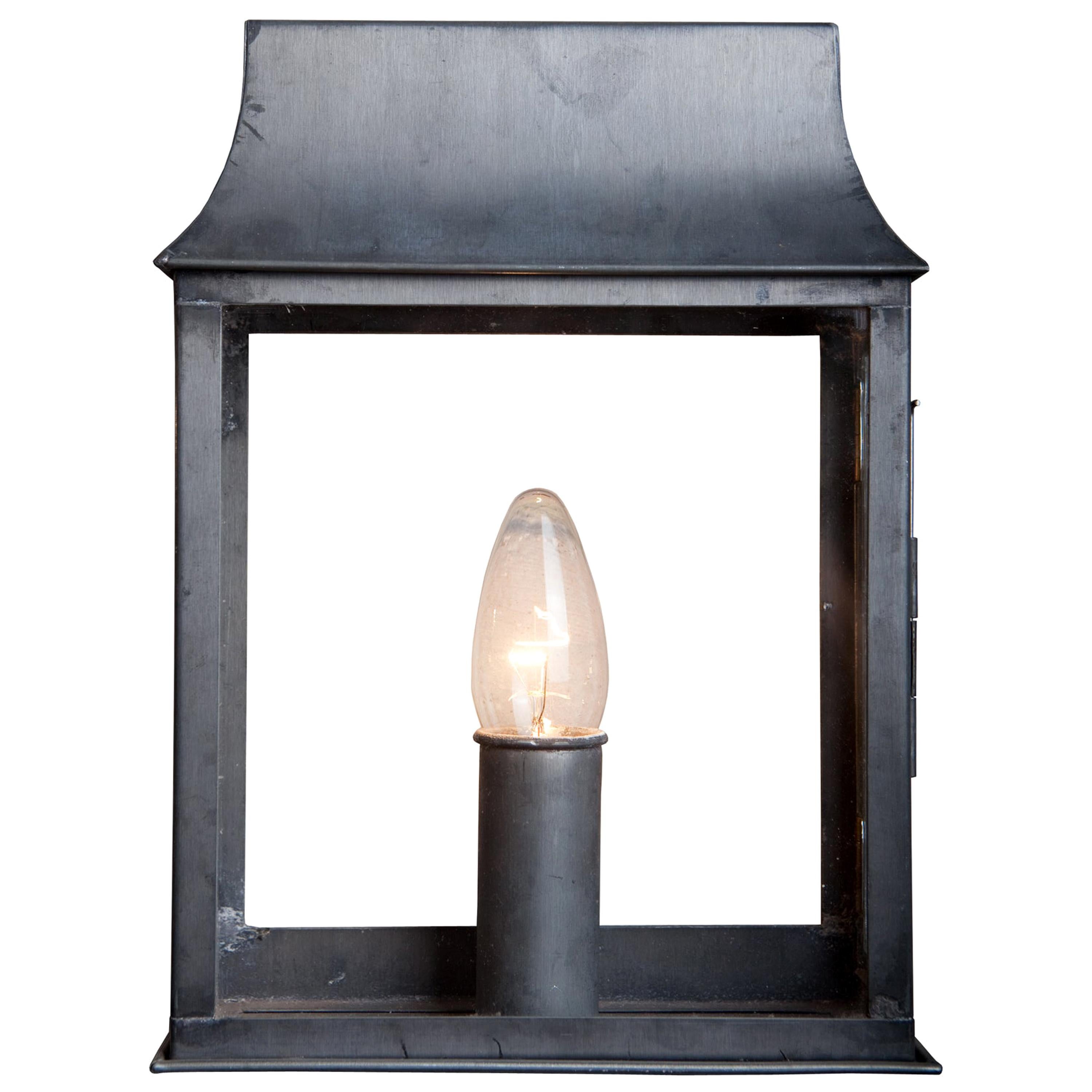 Candle House, Wall Luminaire in Zinc, for Outside or Inside by Atelier Boucquet For Sale