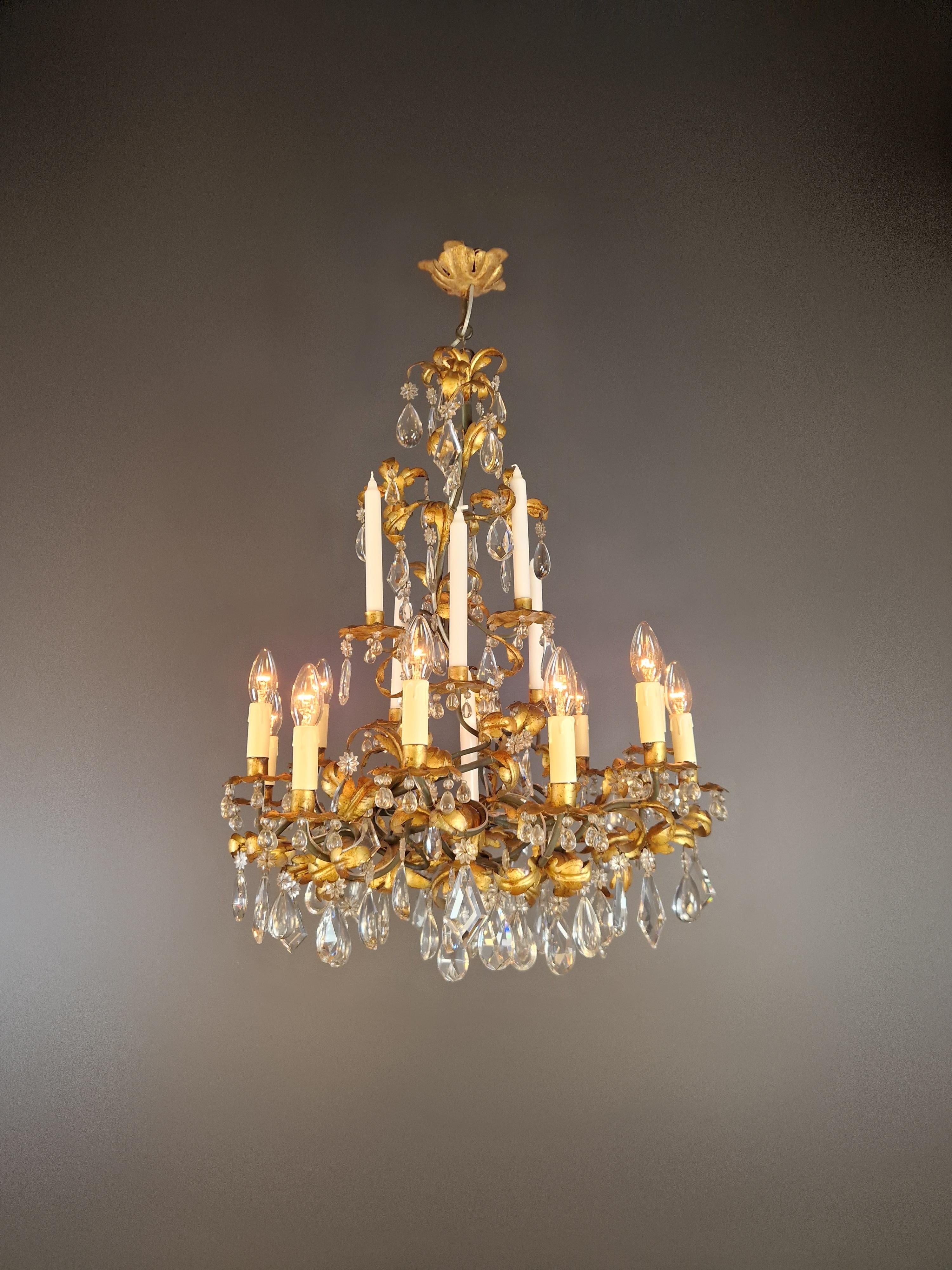 Unique Restored Wrought Iron Chandelier – A Blend of Elegance and Tradition  

Experience the beauty of classic lighting with this exceptional wrought iron chandelier, combining elegance with historical craftsmanship. Professionally restored in