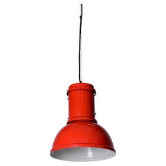 Retro Candle Mid-Century Red Italian Chandelier "Lampara" for Fontana Arte, 1960s 