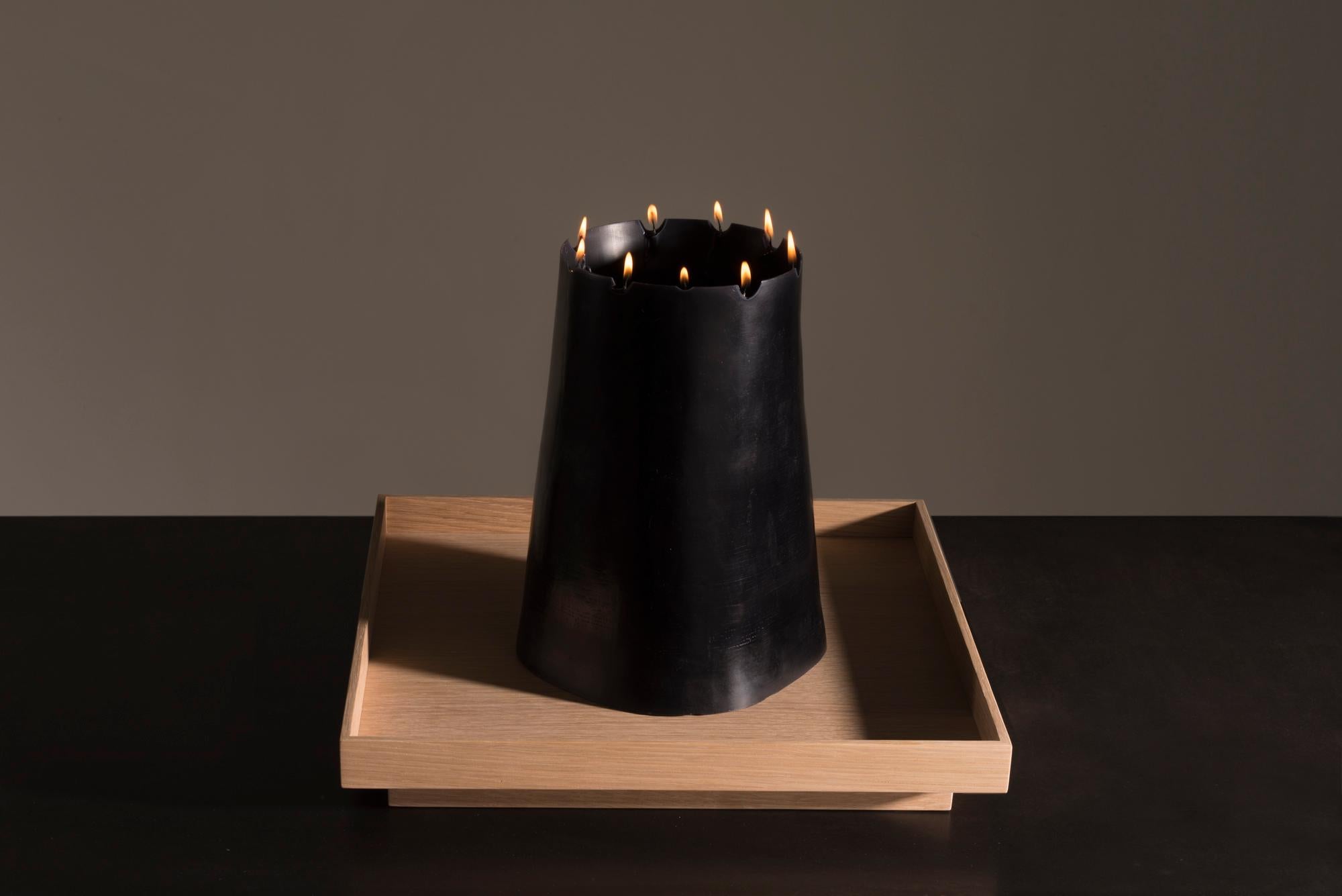 50-Piece Black Beeswax Ritual Candles For Meditation - 16.5cm, Smoke-Free, Made In Germany 3 thumbnail image