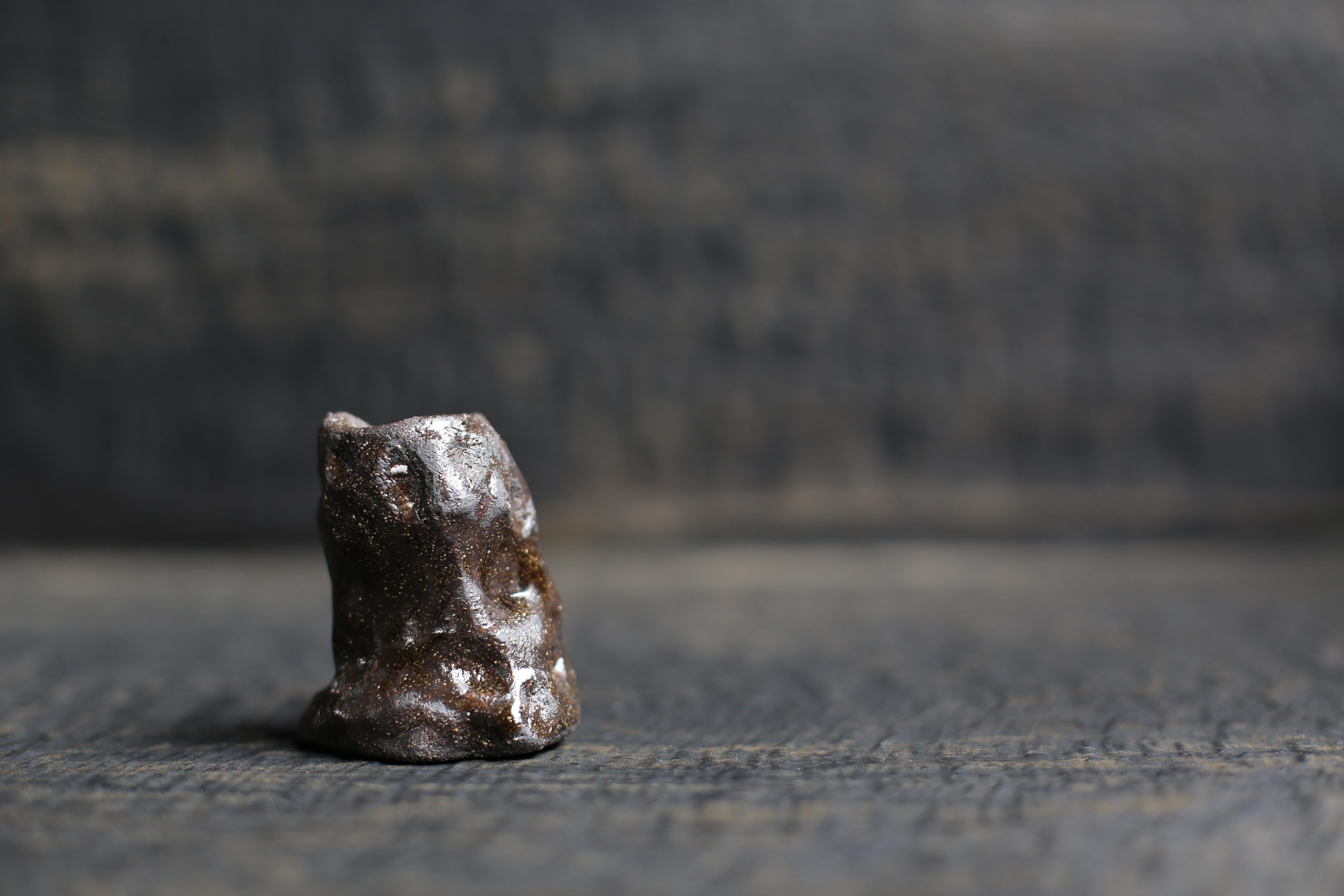 Belgian Candle Rock in Black Truffle Clay For Sale